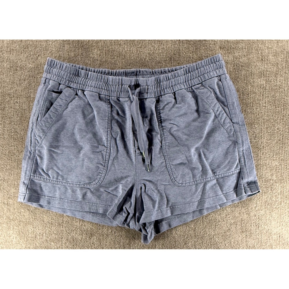 Athleta Farallon Heathered Shorts Blue‎ Grey Cotton Blend Plus Size 20 657548-02